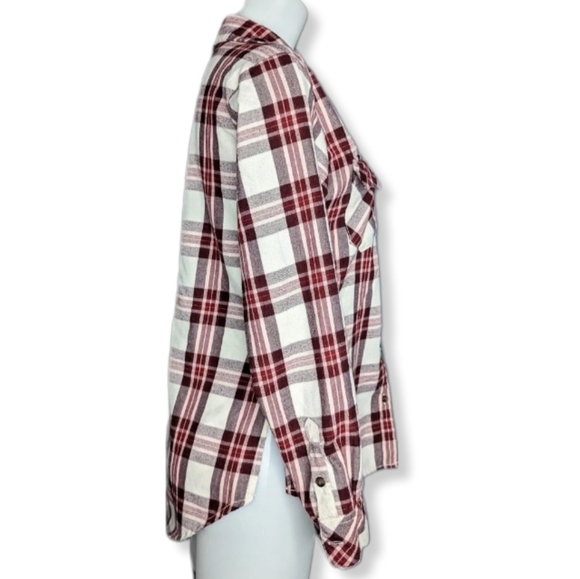 Sanctuary Boyfriend for Life Renegade Plaid Long Sleeve Button Front Relaxed Fit - Picture 7 of 16